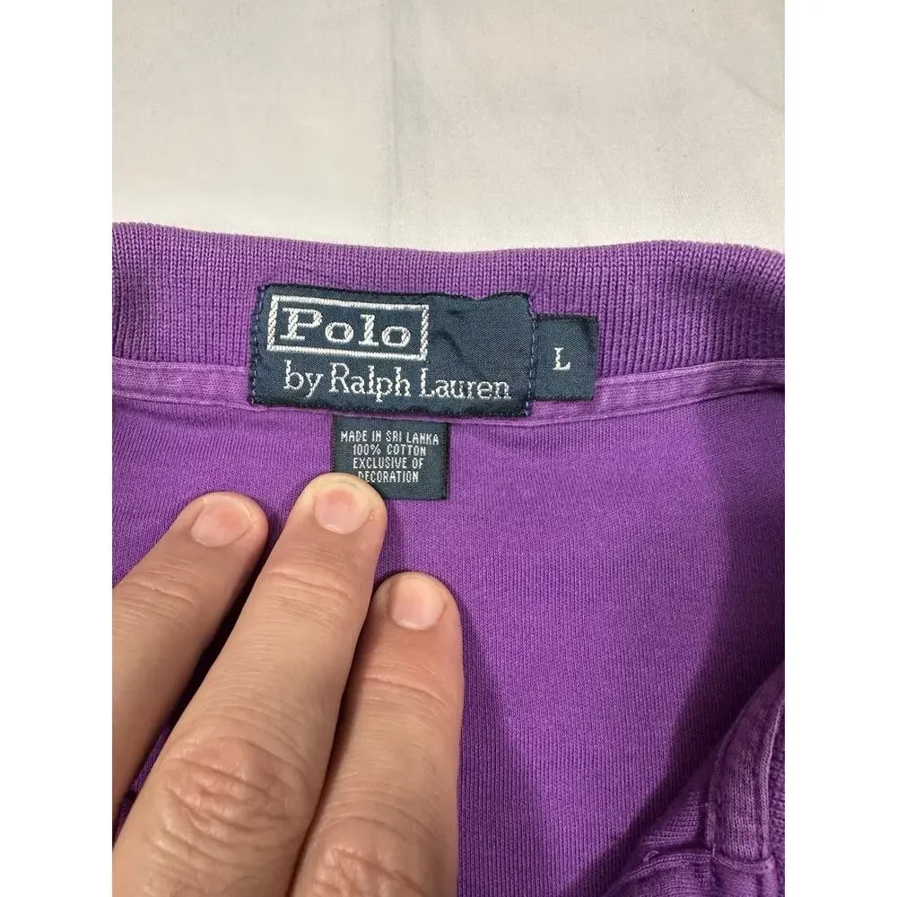 Polo Ralph Lauren Purple Men’s Polo Size Large 100% Cotton